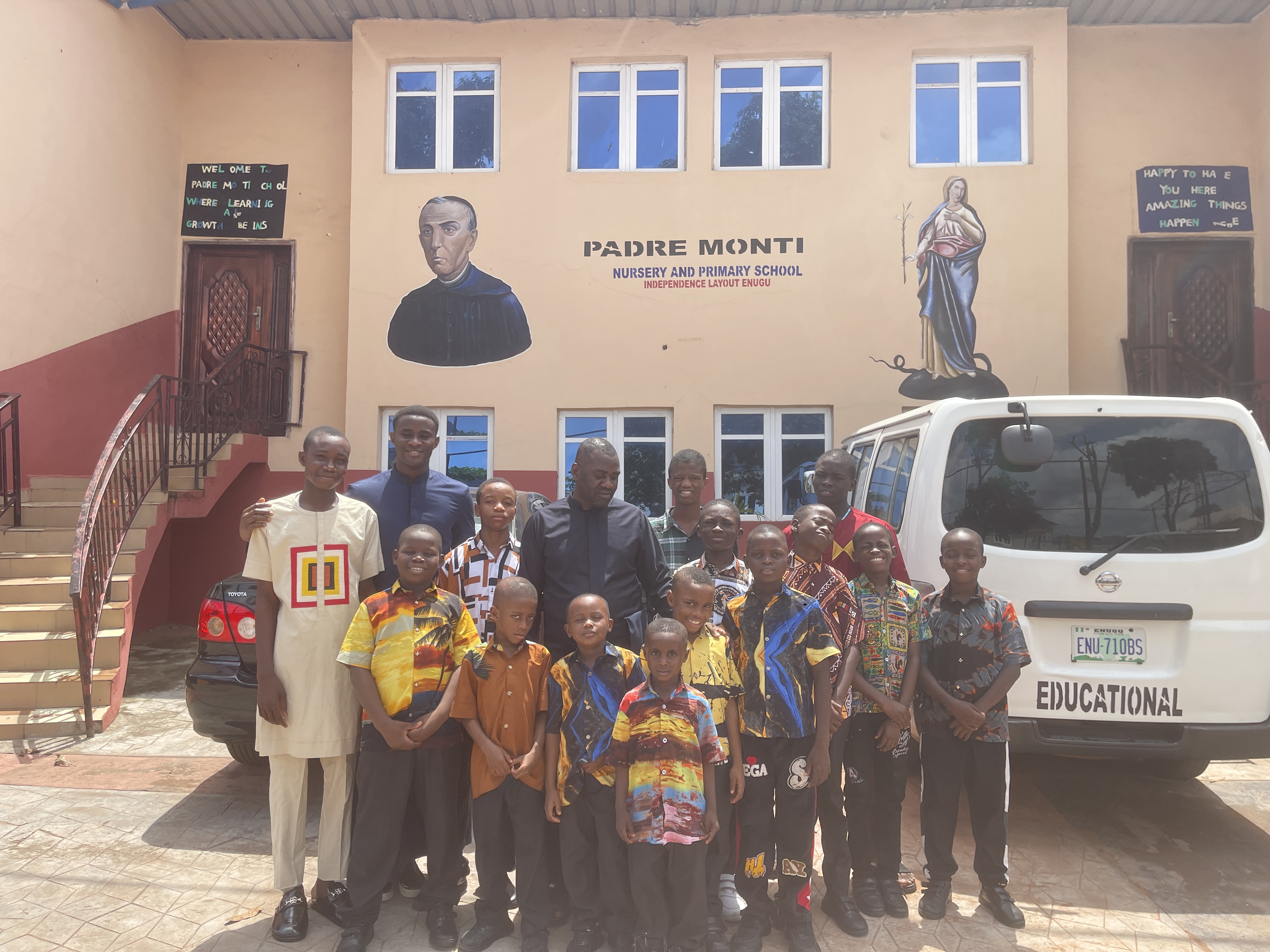 Children participating in garden activities at our Enugu home